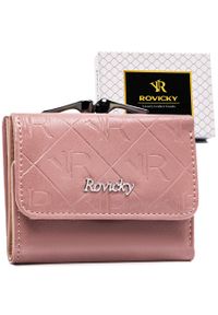 ROVICKY - Portfel damski Rovicky RPX-32-PMT różowy. Kolor: różowy