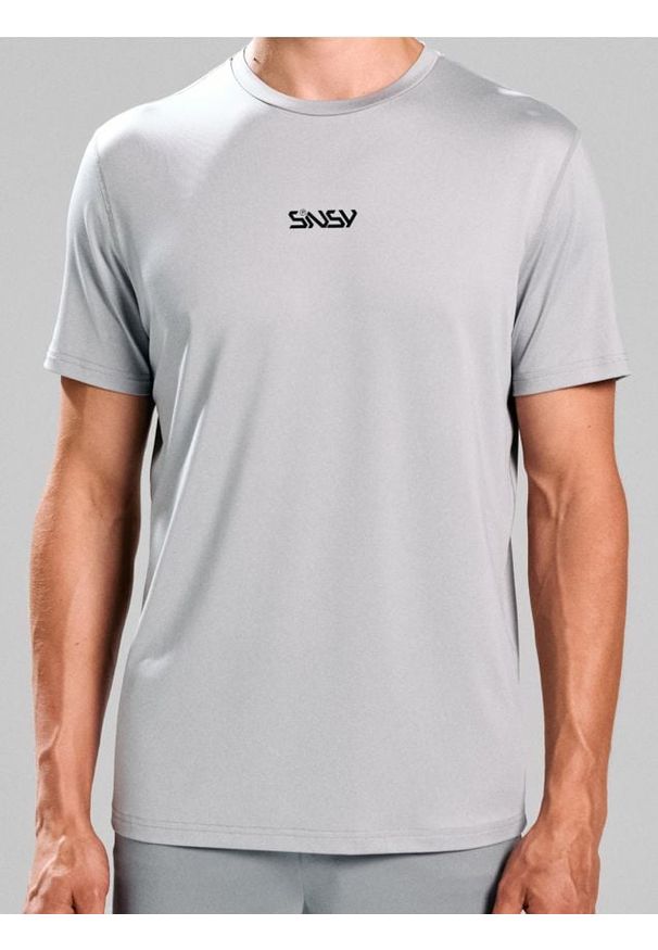 Sinsay - Koszulka z napisem - szary. Kolor: szary. Wzór: napisy