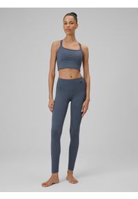 4f - 4F Legginsy do jogi szybkoschnące damskie - fioletowe XL. Stan: podwyższony. Kolor: fioletowy. Materiał: włókno. Długość: długie. Sport: joga i pilates #1