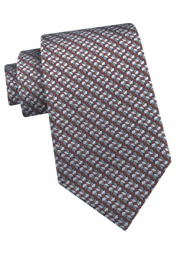 Krawat Męski - Angelo di Monti - Popiel z Drobnym Wzorem. Materiał: tkanina. Styl: elegancki, wizytowy