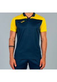 Koszulka polo do tenisa męska Joma Hobby II. Typ kołnierza: polo. Kolor: niebieski, wielokolorowy, żółty. Sport: tenis
