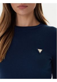 Guess Bluzka V6RI00 KD741 Granatowy Slim Fit. Kolor: niebieski. Materiał: bawełna #4