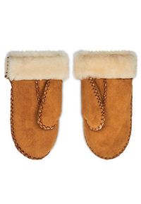 Ugg Rękawiczki dziecięce K Sheepskin Mitten W Stitch 20095 Brązowy. Kolor: brązowy. Materiał: skóra, zamsz