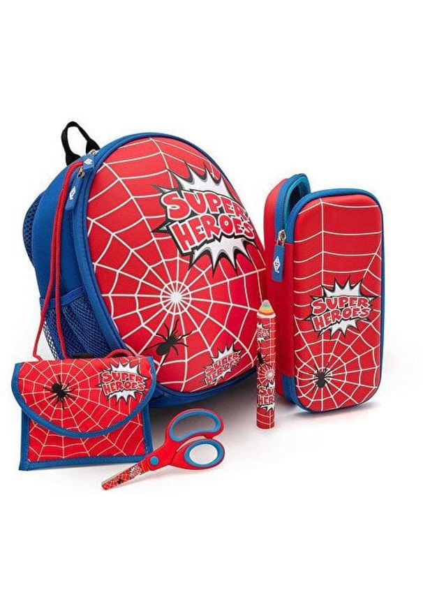Wedo - WEDO Kinder-Rucksack Spider Netztaschen innen/außen ROT