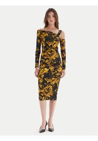 Versace Jeans Couture Sukienka koktajlowa 79HAO974 JS508 Czarny Slim Fit. Kolor: czarny. Materiał: syntetyk. Styl: wizytowy