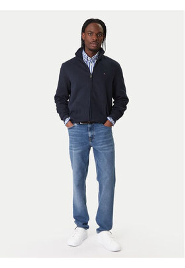 TOMMY HILFIGER - Tommy Hilfiger Bluza Essential MW0MW41759 Granatowy Regular Fit. Kolor: niebieski. Materiał: syntetyk