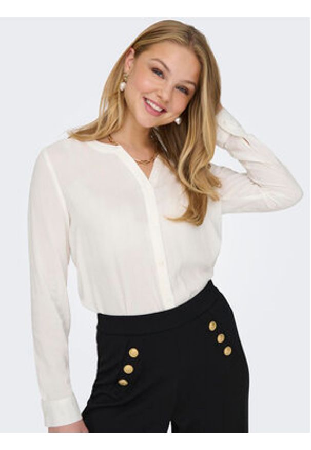 only - ONLY Koszula Gusta 15317938 Biały Regular Fit. Kolor: biały. Materiał: wiskoza