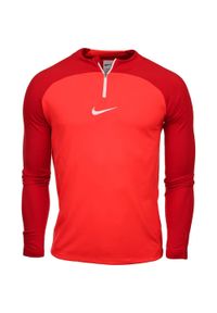 Bluza sportowa męska Nike NK Dri-FIT Academy Drill Top K. Kolor: czerwony. Długość rękawa: długi rękaw. Technologia: Dri-Fit (Nike). Styl: sportowy
