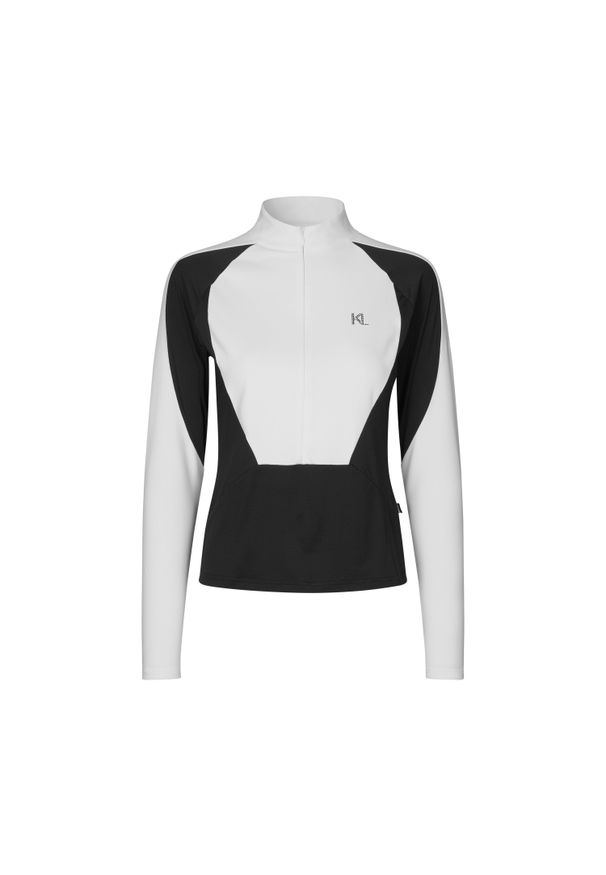 KINGSLAND - Kurtka do jazdy konnej z długim rękawem dla kobiet Kingsland Vitty. Kolor: biały. Długość rękawa: długi rękaw. Długość: długie. Styl: elegancki