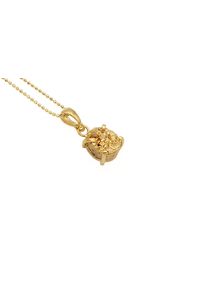 Brazi Druse Jewelry - Naszyjnik Piryt Złocony Owal mały. Materiał: złote, pozłacane, srebrne