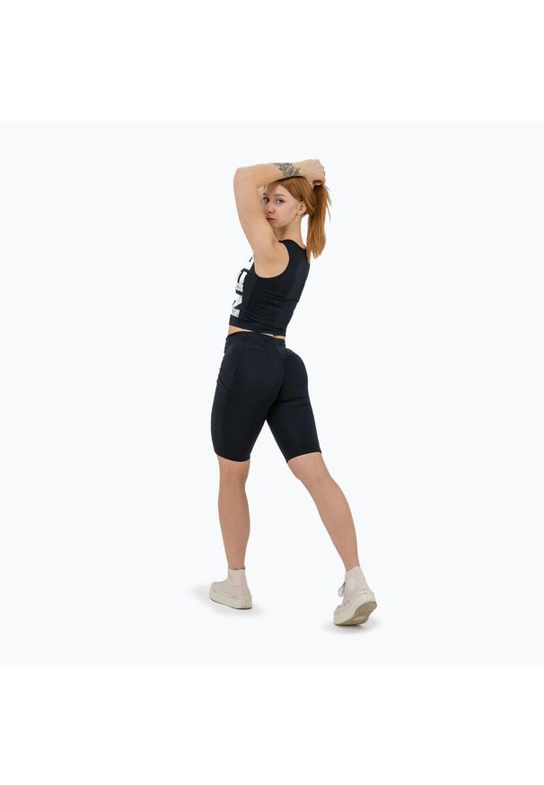 Top treningowy damski NEBBIA Snatched. Kolor: czarny. Sport: fitness