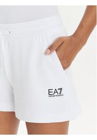 EA7 Emporio Armani Szorty sportowe 3DTS52 TJSYZ 0102 Biały Regular Fit. Kolor: biały. Materiał: bawełna #5