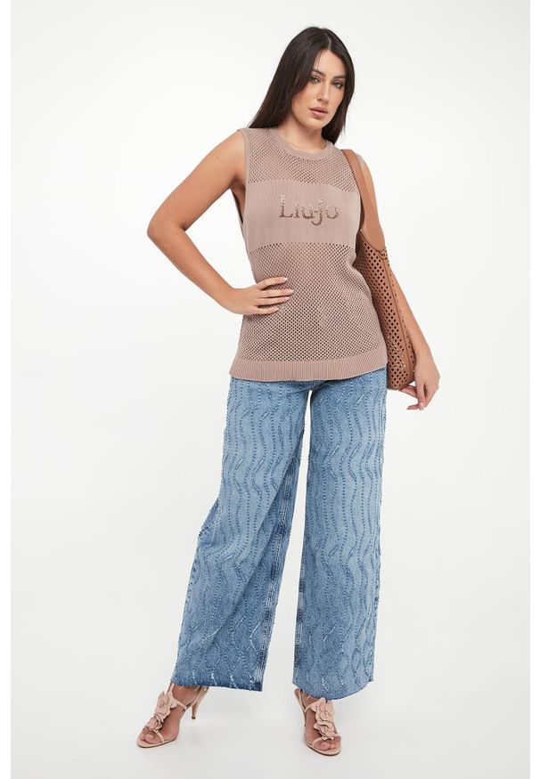 Liu Jo - Sweter damski bez rękawów LIU JO. Długość rękawa: bez rękawów