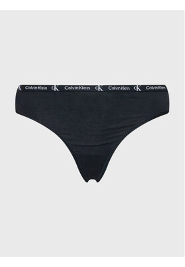 Calvin Klein Underwear Komplet 2 par stringów 000QD3990E Kolorowy. Materiał: bawełna. Wzór: kolorowy