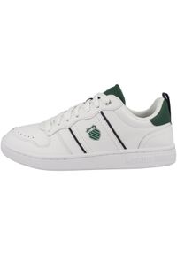 Buty do chodzenia męskie K-Swiss Lozan Match. Kolor: biały. Materiał: guma, skóra. Szerokość cholewki: normalna. Sport: turystyka piesza