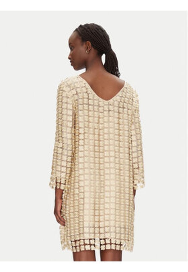 Bruuns Bazaar Sukienka koktajlowa Yva BBW4530 Złoty Regular Fit. Kolor: złoty. Materiał: syntetyk. Styl: wizytowy