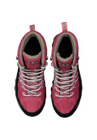 Buty CMP Rigel Mid Wp W 3Q1294616HL czerwone. Nosek buta: otwarty. Zapięcie: sznurówki. Kolor: czerwony. Materiał: włókno, syntetyk, skóra, zamsz, materiał. Szerokość cholewki: normalna. Wzór: jodełka