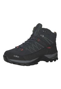 Buty trekkingowe męskie CMP Rigel Mid WP. Zapięcie: sznurówki. Kolor: pomarańczowy, szary, wielokolorowy. Materiał: materiał, skóra. Szerokość cholewki: normalna. Sport: turystyka piesza