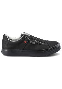 Czarne Trampki Lee Cooper Damskie Lekkie Półbuty. Okazja: na co dzień. Zapięcie: sznurówki. Kolor: czarny. Materiał: guma, materiał. Wzór: jednolity. Styl: casual, sportowy, klasyczny #5