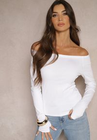 Renee - Biała Bluzka z Bawełny z Wycięciem na Kciuk Valwiwi. Okazja: na co dzień. Kolor: biały. Materiał: bawełna. Styl: casual #5