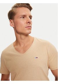 Tommy Jeans T-Shirt Jaspe DM0DM09587 Beżowy Slim Fit. Kolor: beżowy. Materiał: bawełna, syntetyk #4