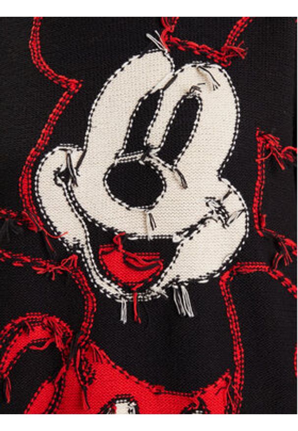 Desigual Bluza Hello Mickey 25WWSK14 Czarny Regular Fit. Kolor: czarny. Materiał: bawełna