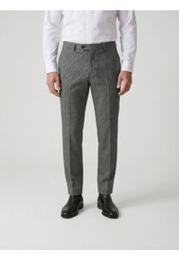 Reserved - Spodnie garniturowe slim fit - ciemnoszary. Kolor: szary. Materiał: wiskoza, tkanina #1