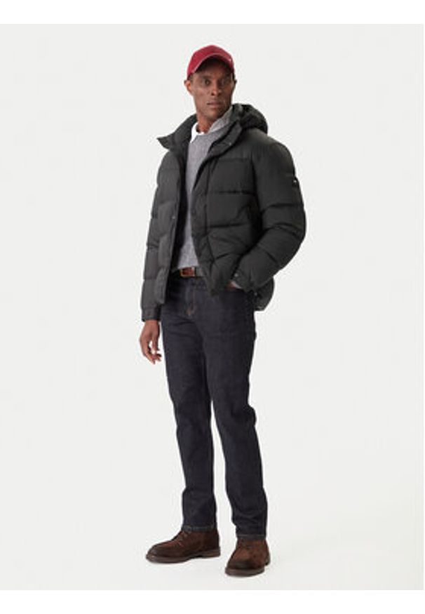 TOMMY HILFIGER - Tommy Hilfiger Kurtka puchowa MW0MW36569 Czarny Regular Fit. Kolor: czarny. Materiał: syntetyk
