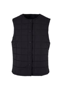 Damska kurtka bez rękawów z podszewką Urban Classics. Kolor: czarny. Materiał: materiał. Długość rękawa: bez rękawów #1