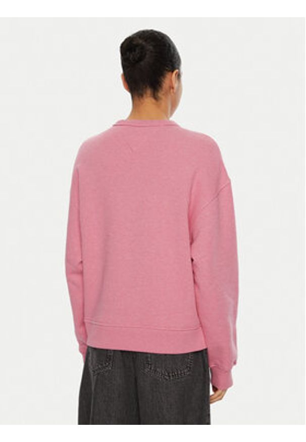 Tommy Jeans Bluza DW0DW19408 Różowy Boxy Fit. Kolor: różowy. Materiał: bawełna