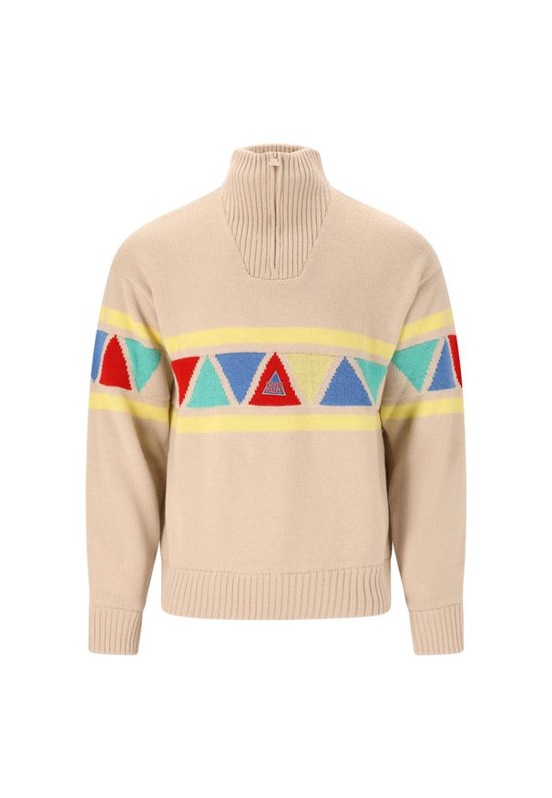 Bluza z kapturem wiatrówka SOS Uni knit. Typ kołnierza: kaptur. Kolor: beżowy, biały, wielokolorowy. Sezon: zima. Sport: narciarstwo