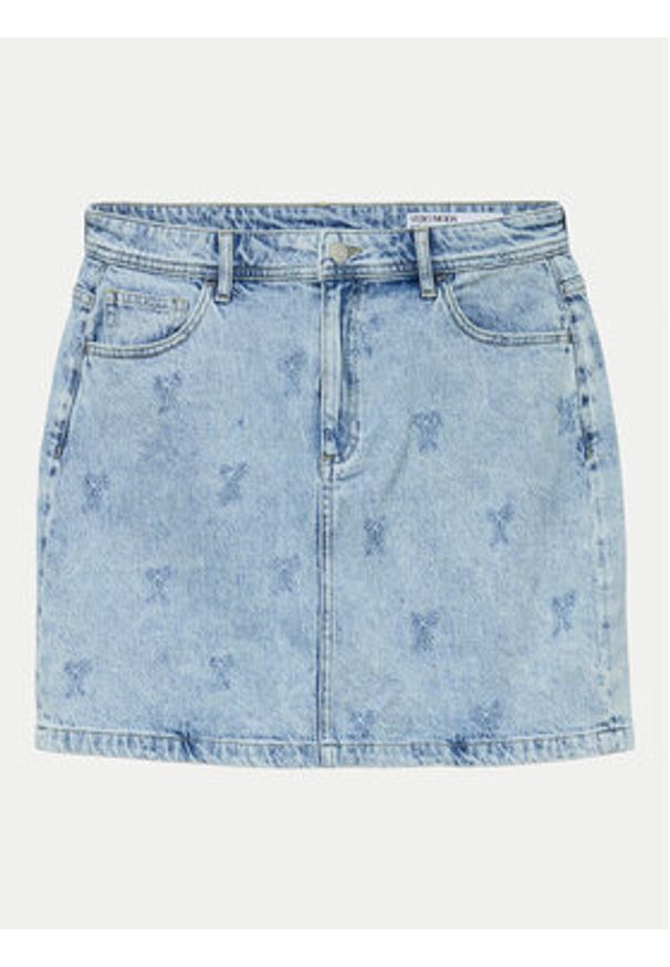 Vero Moda Spódnica jeansowa Tessa 10326888 Niebieski Regular Fit. Kolor: niebieski. Materiał: bawełna