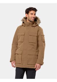 Jack Wolfskin Parka Glacier Canyon 1107674 Brązowy Regular Fit. Kolor: brązowy. Materiał: syntetyk #1