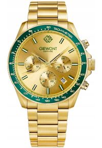 Zegarek Giewont Zegarek Męski Chronograph Sapphire Złoto Zielony GW3520-B6. Kolor: złoty, wielokolorowy, zielony #1