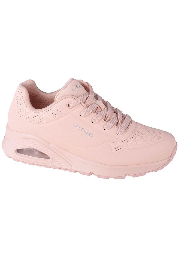 skechers - Buty sportowe Sneakersy damskie, Uno Frosty Kicks. Zapięcie: sznurówki. Kolor: różowy. Materiał: materiał, syntetyk. Szerokość cholewki: normalna. Sport: turystyka piesza