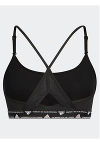 Adidas - adidas Biustonosz sportowy adidas Aeroreact Training Light-Support 3-Stripes Bra HC7862 Czarny. Kolor: czarny. Materiał: syntetyk #3