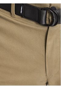 Calvin Klein Szorty materiałowe Modern Twill K10K111788 Zielony Slim Fit. Kolor: zielony. Materiał: bawełna #4
