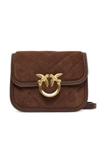 Pinko - PINKO Torebka Love Box Bag Fl Mini AI 25-26 PLTT 104297 A2JH Brązowy. Kolor: brązowy. Materiał: skórzane
