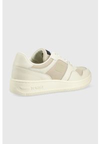 Tommy Jeans sneakersy Mix Basket EM0EM01010.YBL kolor beżowy. Nosek buta: okrągły. Zapięcie: sznurówki. Kolor: beżowy. Materiał: guma #3