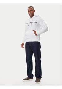 TOMMY HILFIGER - Tommy Hilfiger Bluza Logo MW0MW11599 Biały Regular Fit. Kolor: biały. Materiał: syntetyk