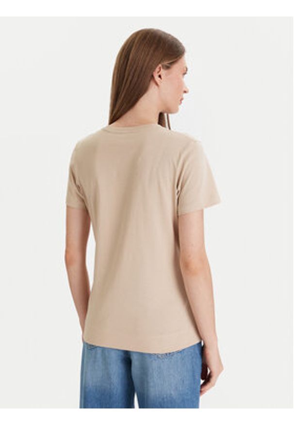 JOOP! T-Shirt 58 253JE58Tia 30049367 Beżowy Slim Fit. Kolor: beżowy. Materiał: bawełna