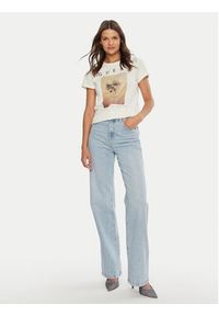 Guess T-Shirt W4BI13 KCJI0 Écru Regular Fit. Materiał: bawełna #4
