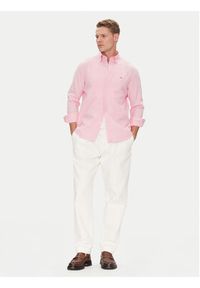TOMMY HILFIGER - Tommy Hilfiger Koszula MW0MW37550 Różowy Regular Fit. Kolor: różowy. Materiał: bawełna