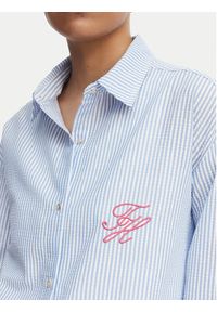 TOMMY HILFIGER - Tommy Hilfiger Koszula Seersucker UW0UW06474 Niebieski Regular Fit. Kolor: niebieski. Materiał: bawełna #5