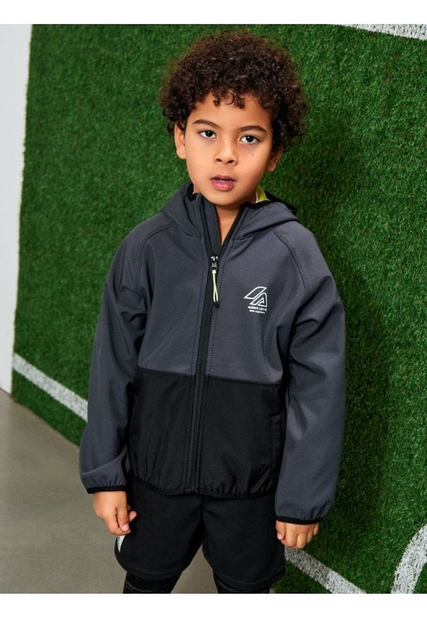 Sinsay - Kurtka softshell z kapturem Active - wielobarwny. Typ kołnierza: kaptur. Materiał: softshell