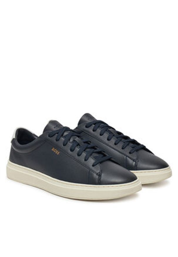 BOSS Sneakersy Kieran 50536480 Granatowy. Kolor: niebieski. Materiał: skóra