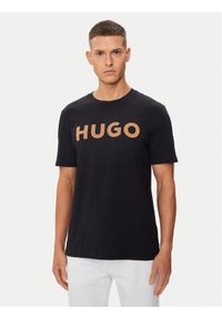 Hugo T-Shirt Dulivio 50513309 Czarny Regular Fit. Kolor: czarny. Materiał: bawełna