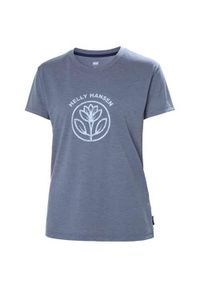 Koszulka sportowa damska Helly Hansen W Skog Recycled Graphic Tee. Kolor: niebieski. Materiał: poliester. Długość rękawa: krótki rękaw. Długość: krótkie