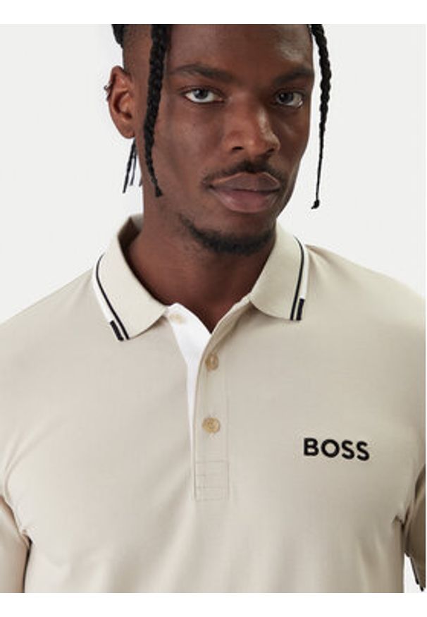 BOSS Polo Paddy Pro 50469102 Beżowy Regular Fit. Typ kołnierza: polo. Kolor: beżowy. Materiał: bawełna