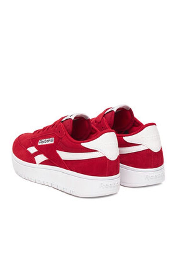 Reebok Sneakersy EO-CLUB C DOUBLE REVENGE 100229521 Bordowy. Kolor: czerwony. Materiał: skóra, zamsz. Model: Reebok Club